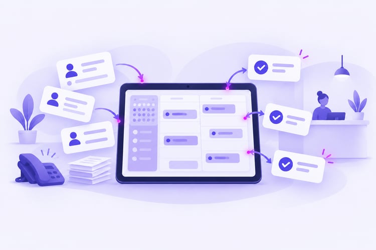 Agenda digitale che gestisce automaticamente appuntamenti e conferme dei pazienti, riducendo telefonate, documenti e attività manuali della segreteria.