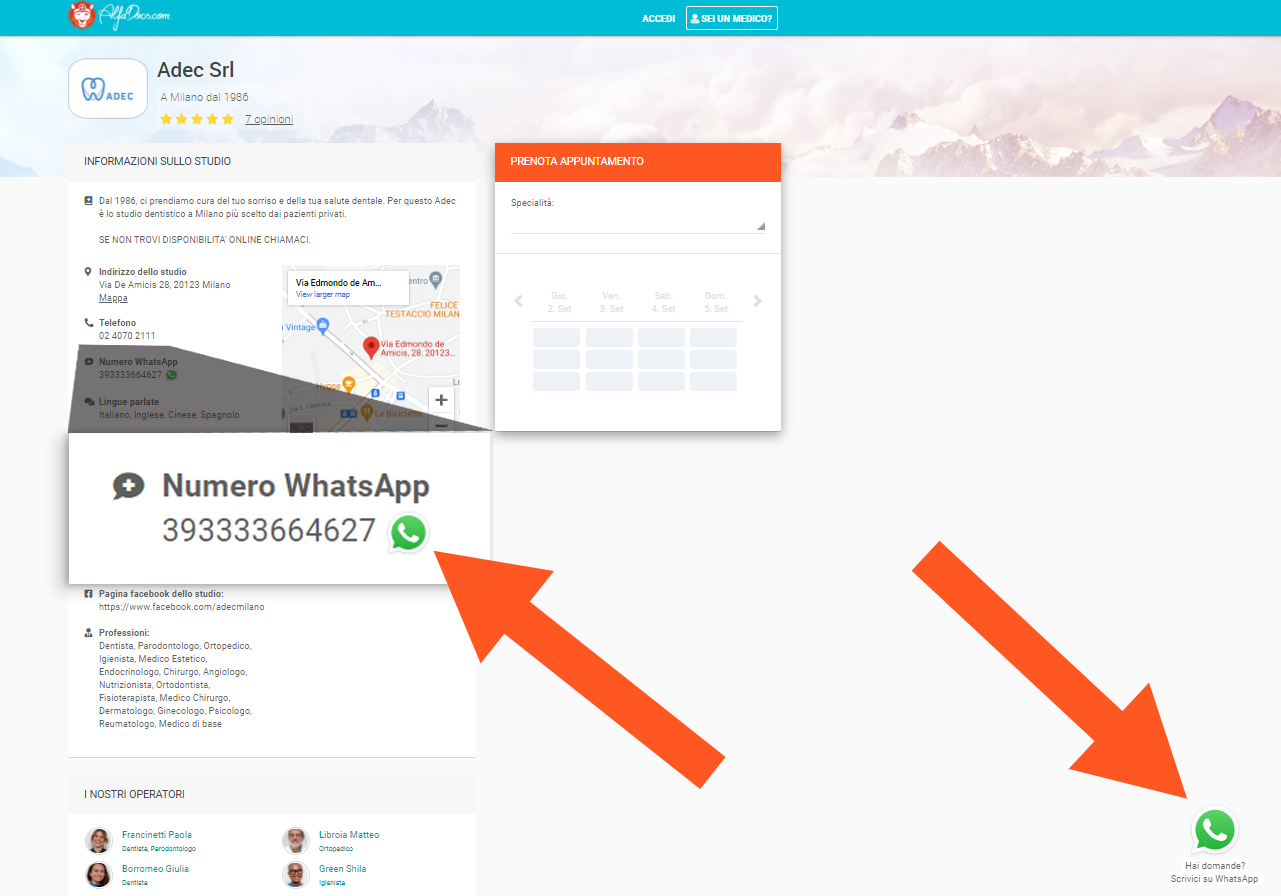 booking page