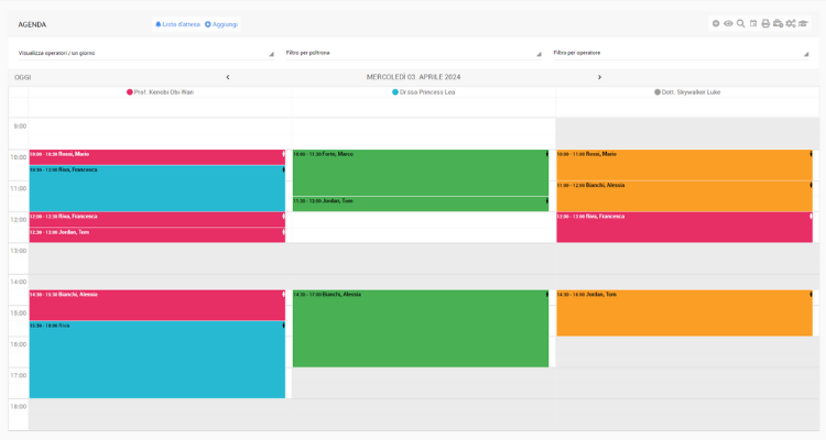 agenda per poliambultori